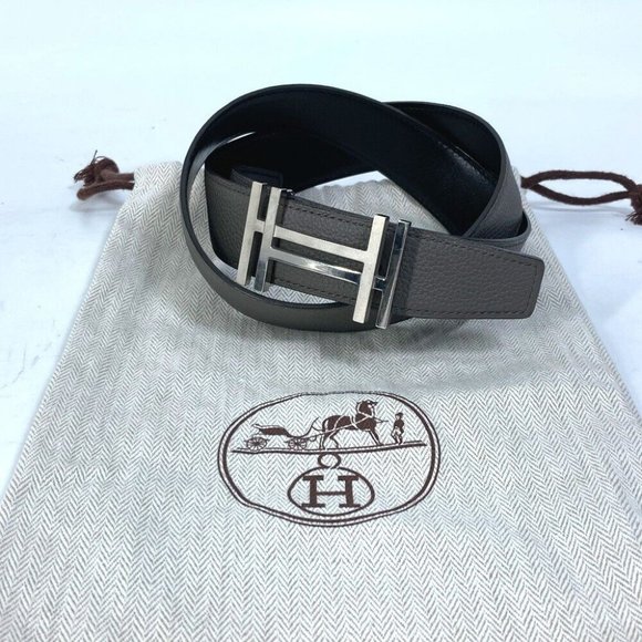 HERMES H belt Ash okare belt Togo gray main image 13